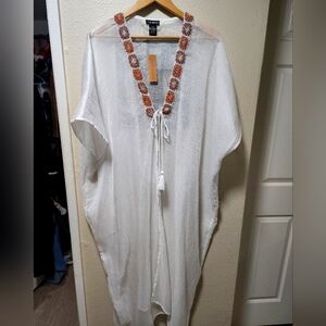 Steve Madden Sheer White Beach Cover Up
